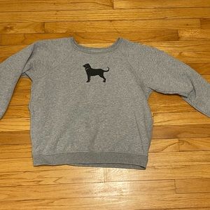 black dog crew neck hoodie